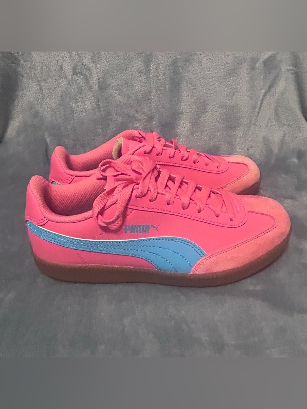 Puma Pink & Turquoise Sneakers - Picture 1 of 7